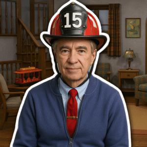 Mr Rogers firefighter sticker